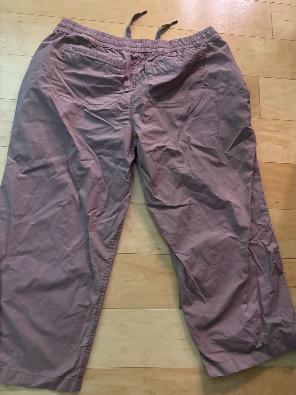 LL Bean ripstop elastic  waistband cropped pants XL - Picture 5 of 5